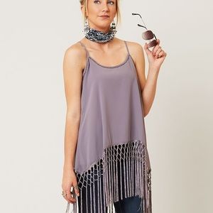 Rare buckle gimmicks fringe tank NWT XS